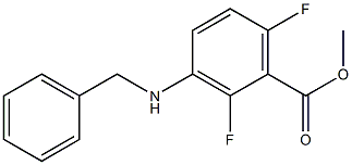 3-Benzylamino-2,6-difluorobenzoic acid methyl ester 结构式