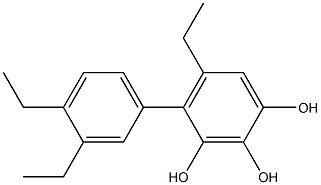 5-Ethyl-4-(3,4-diethylphenyl)benzene-1,2,3-triol 结构式