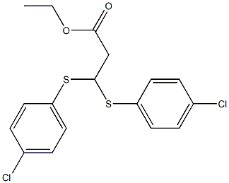 3,3-Bis[(4-chlorophenyl)thio]propionic acid ethyl ester 结构式