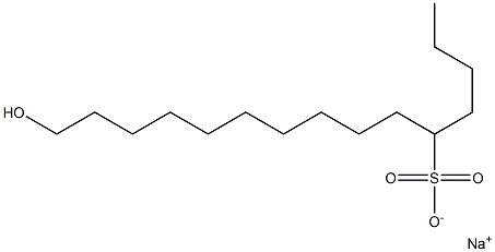 15-Hydroxypentadecane-5-sulfonic acid sodium salt 结构式