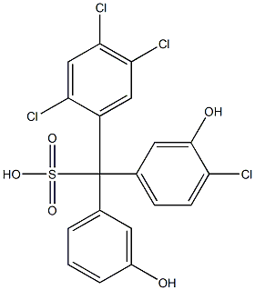 (4-Chloro-3-hydroxyphenyl)(2,4,5-trichlorophenyl)(3-hydroxyphenyl)methanesulfonic acid 结构式