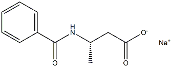 [S,(+)]-3-(Benzoylamino)butyric acid sodium salt 结构式