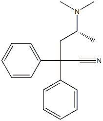 [R,(-)]-4-(Dimethylamino)-2,2-diphenylvaleronitrile 结构式