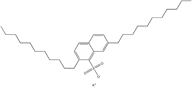 2,7-Diundecyl-1-naphthalenesulfonic acid potassium salt 结构式