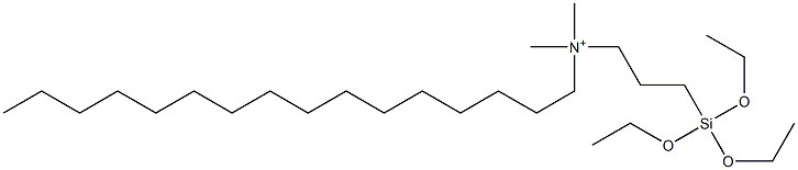 N,N-Dimethyl-N-[3-(triethoxysilyl)propyl]-1-hexadecanaminium 结构式