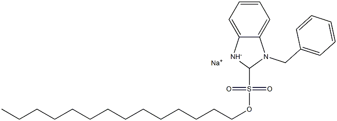1-Benzyl-2,3-dihydro-2-tetradecyl-1H-benzimidazole-2-sulfonic acid sodium salt 结构式