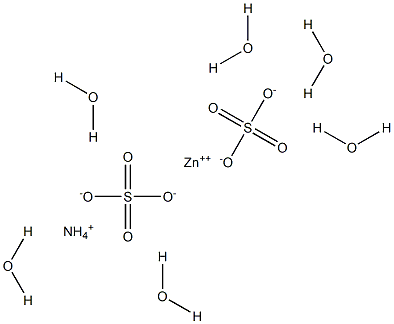 Ammonium zinc bissulfate hexahydrate 结构式