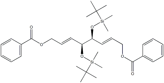 (2E,4S,5S,6E)-4,5-Bis(tert-butyldimethylsilyloxy)-2,6-octadiene-1,8-diol dibenzoate 结构式