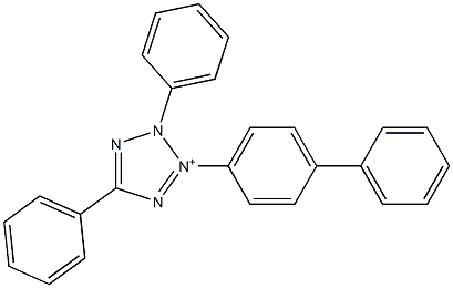 3-(4-Biphenylyl)-2,5-diphenyl-2H-tetrazole-3-ium 结构式