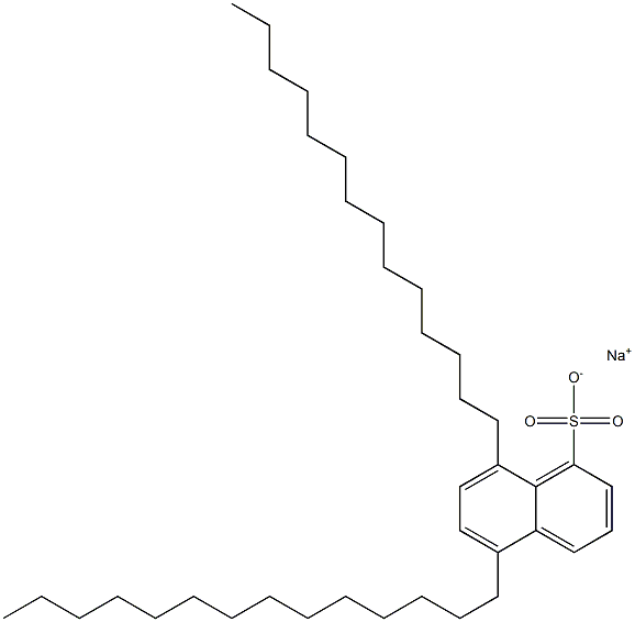 5,8-Ditetradecyl-1-naphthalenesulfonic acid sodium salt 结构式