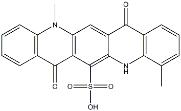 5,7,12,14-Tetrahydro-4,12-dimethyl-7,14-dioxoquino[2,3-b]acridine-6-sulfonic acid 结构式