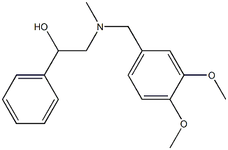 2-[N-(3,4-Dimethoxybenzyl)methylamino]-1-phenylethanol 结构式