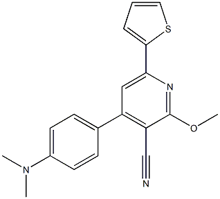 2-Methoxy-4-(4-dimethylaminophenyl)-6-(2-thienyl)pyridine-3-carbonitrile 结构式