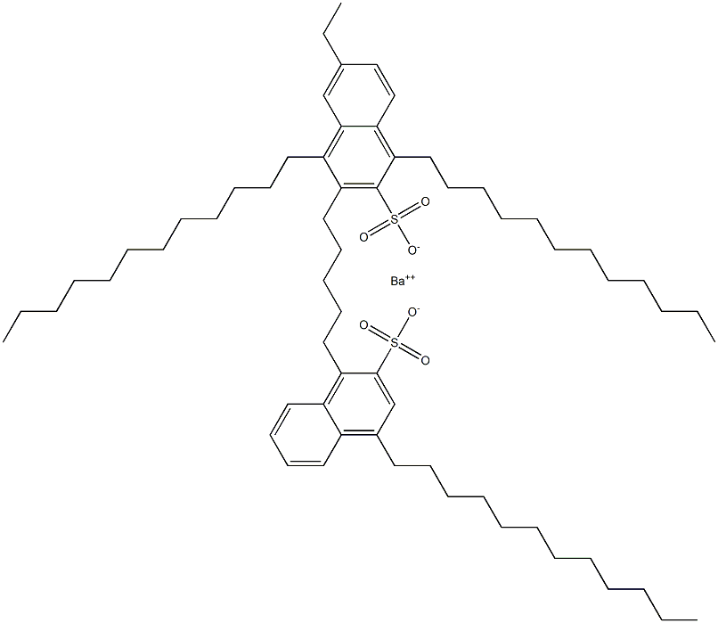 Bis(1,4-didodecyl-2-naphthalenesulfonic acid)barium salt 结构式