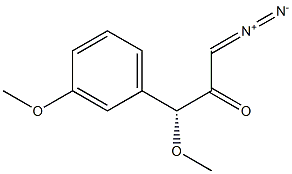 [R,(+)]-3-Diazo-1-methoxy-1-(m-methoxyphenyl)-2-propanone 结构式