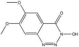 6,7-Dimethoxy-3-hydroxy-1,2,3-benzotriazin-4(3H)-one 结构式