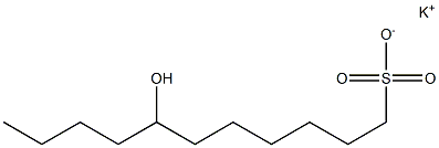 7-Hydroxyundecane-1-sulfonic acid potassium salt 结构式