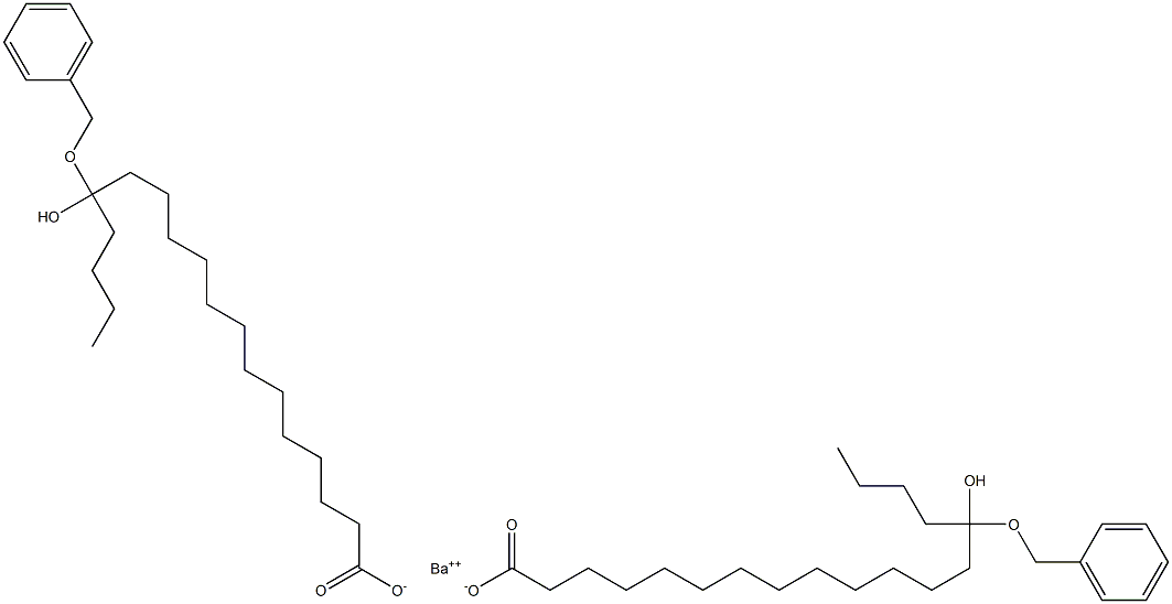 Bis(14-benzyloxy-14-hydroxystearic acid)barium salt 结构式