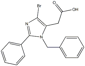 2-Phenyl-1-benzyl-4-bromo-1H-imidazole-5-acetic acid 结构式