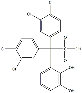 Bis(3,4-dichlorophenyl)(2,3-dihydroxyphenyl)methanesulfonic acid 结构式