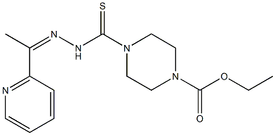 4-[[2-[1-(2-Pyridyl)ethylidene]hydrazino]carbonothioyl]-1-piperazinecarboxylic acid ethyl ester 结构式