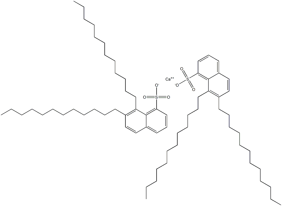 Bis(7,8-didodecyl-1-naphthalenesulfonic acid)calcium salt 结构式