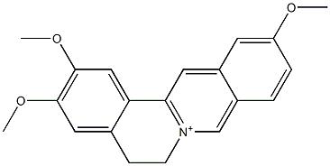 5-Hydro-2,3,11-trimethoxy-6H-dibenzo[a,g]quinolizinium 结构式