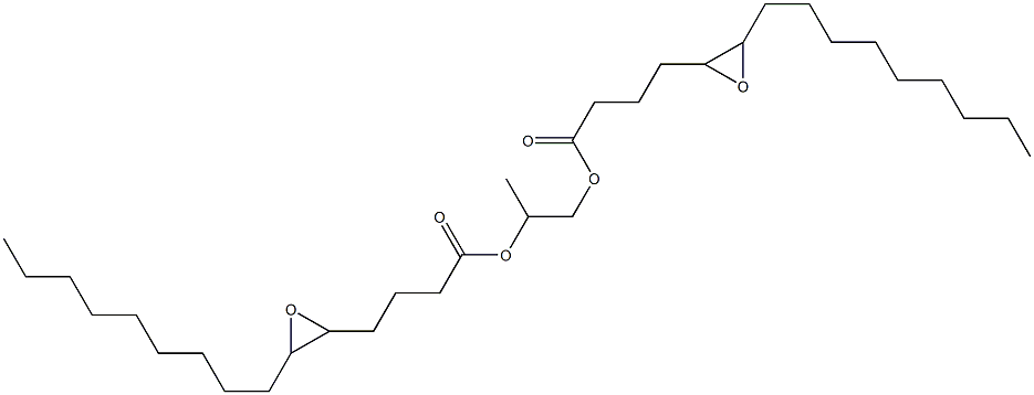 Bis(5,6-epoxypentadecanoic acid)1,2-propanediyl ester 结构式