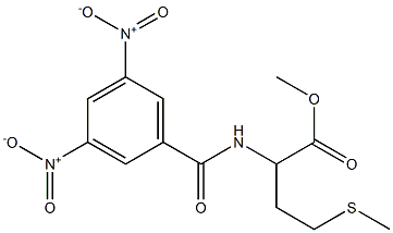 2-(3,5-Dinitrobenzoyl)amino-4-(methylthio)butanoic acid methyl ester 结构式