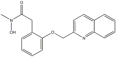 [2-(2-Quinolinylmethoxy)phenyl]acetohydroxamic acid methyl ester 结构式