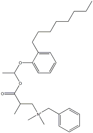 N,N-Dimethyl-N-benzyl-N-[2-[[1-(2-octylphenyloxy)ethyl]oxycarbonyl]propyl]aminium 结构式