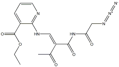 N-[1,3-Dioxo-2-[[3-(ethoxycarbonyl)-2-pyridinyl]aminomethylene]butyl]-2-azidoacetamide 结构式