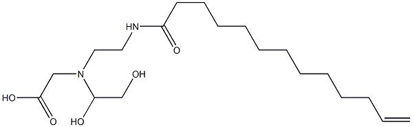N-(1,2-Dihydroxyethyl)-N-[2-(12-tridecenoylamino)ethyl]aminoacetic acid 结构式