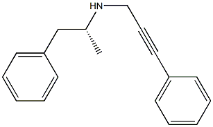 N-[(R)-1-Methyl-2-phenylethyl]-3-phenyl-2-propyn-1-amine 结构式