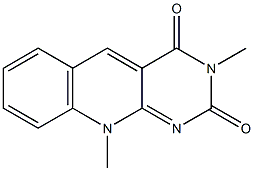 3,10-Dimethylpyrimido[4,5-b]quinoline-2,4(3H,10H)-dione 结构式