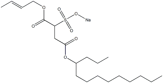 2-(Sodiosulfo)succinic acid 4-tridecyl 1-(2-butenyl) ester 结构式