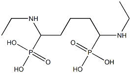 [1,5-Bis(ethylamino)pentane-1,5-diyl]bisphosphonic acid 结构式