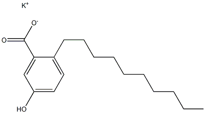 2-Decyl-5-hydroxybenzoic acid potassium salt 结构式