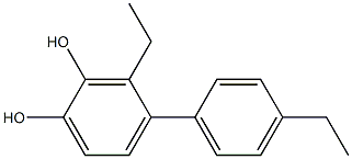 4-(4-Ethylphenyl)-3-ethylbenzene-1,2-diol 结构式