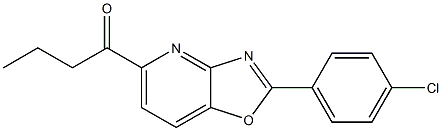 2-(4-Chlorophenyl)-5-butanoyloxazolo[4,5-b]pyridine 结构式