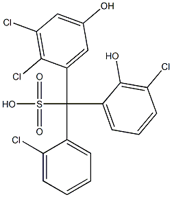 (2-Chlorophenyl)(3-chloro-2-hydroxyphenyl)(2,3-dichloro-5-hydroxyphenyl)methanesulfonic acid 结构式