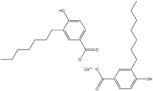 Bis(3-heptyl-4-hydroxybenzoic acid)calcium salt 结构式