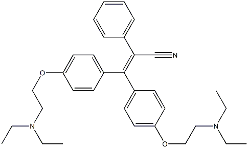 2-Phenyl-3,3-bis-[4-[2-(diethylamino)ethoxy]phenyl]propenenitrile 结构式