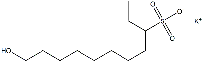 11-Hydroxyundecane-3-sulfonic acid potassium salt 结构式
