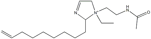 1-[2-(Acetylamino)ethyl]-1-ethyl-2-(8-nonenyl)-3-imidazoline-1-ium 结构式