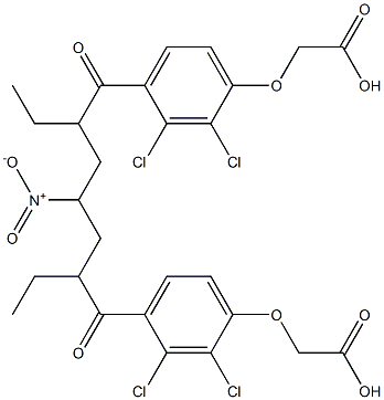 2,2'-[(2,6-Diethyl-4-nitro-1,7-dioxoheptane-1,7-diyl)bis[(2,3-dichloro-4,1-phenylene)oxy]]diacetic acid 结构式