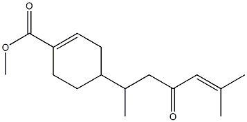 4-(1,5-Dimethyl-3-oxo-4-hexenyl)-1-cyclohexene-1-carboxylic acid methyl ester 结构式