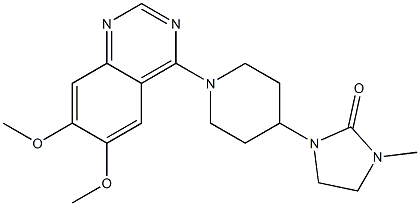 1-[1-(6,7-Dimethoxyquinazolin-4-yl)piperidin-4-yl]-3-methylimidazolidin-2-one 结构式