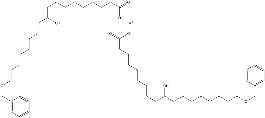 Bis(18-benzyloxy-10-hydroxystearic acid)barium salt 结构式