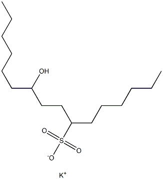 10-Hydroxyhexadecane-7-sulfonic acid potassium salt 结构式